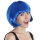 image 6 of Adult Blue Bob Wig – Colourful Fancy Dress Hairpiece for Costumes & Parties Blue | One Size