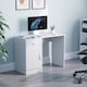 image 4 of Vida Designs Hudson 1 Door 1 Drawer Computer Desk Home Office Workstation, White