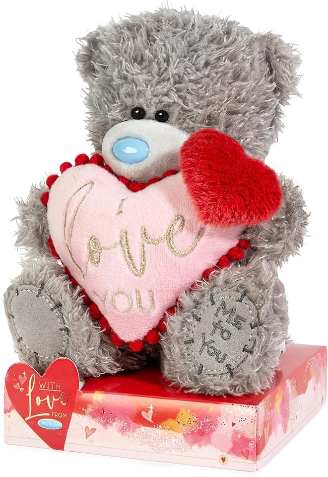 image 1 of Me To You Tatty Teddy 'Love You' 15cm Bear With Pom Pom Heart Official Valentine's Day Collection