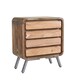 image 1 of Aspen 4 Drawer Wide Chest - Metal/Wood - L38 x W70 x H70 cm
