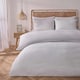 image 5 of OHS Stripe Embossed Duvet Cover and Pillowcase Bedding Set, Double - Grey