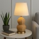 image 1 of RECHARGEABLE RATTAN TABLE LAMP | Brown