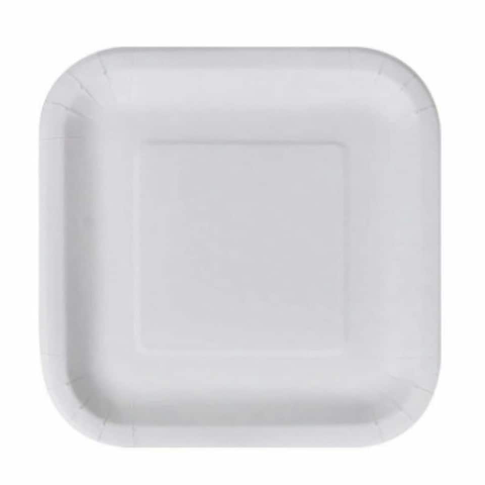 image 1 of Plate set Algon Disposable White Cardboard Squared 26 cm (36 Units) N/A