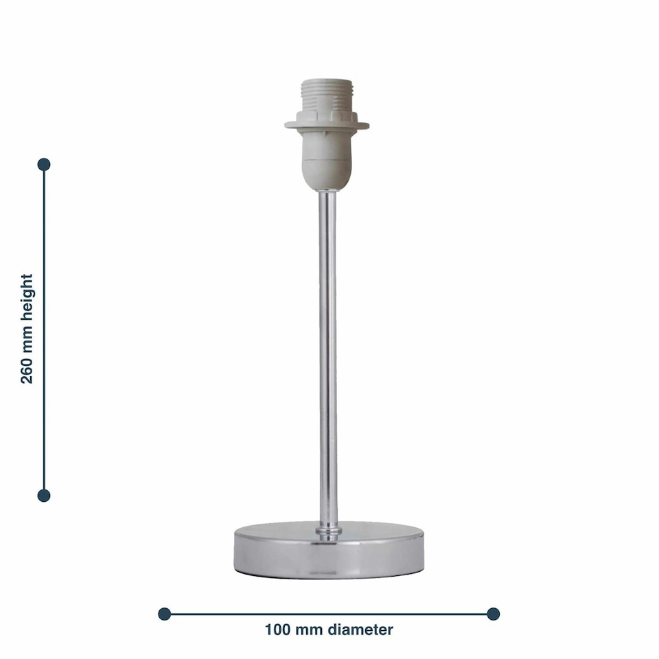 image 1 of First Choice Lighting Set of 2 Chrome Stick Table Lamps Base Only Chrome