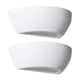 image 1 of Set of 2 Mazzaro - White E14 Plaster Wall Lights | White | 2