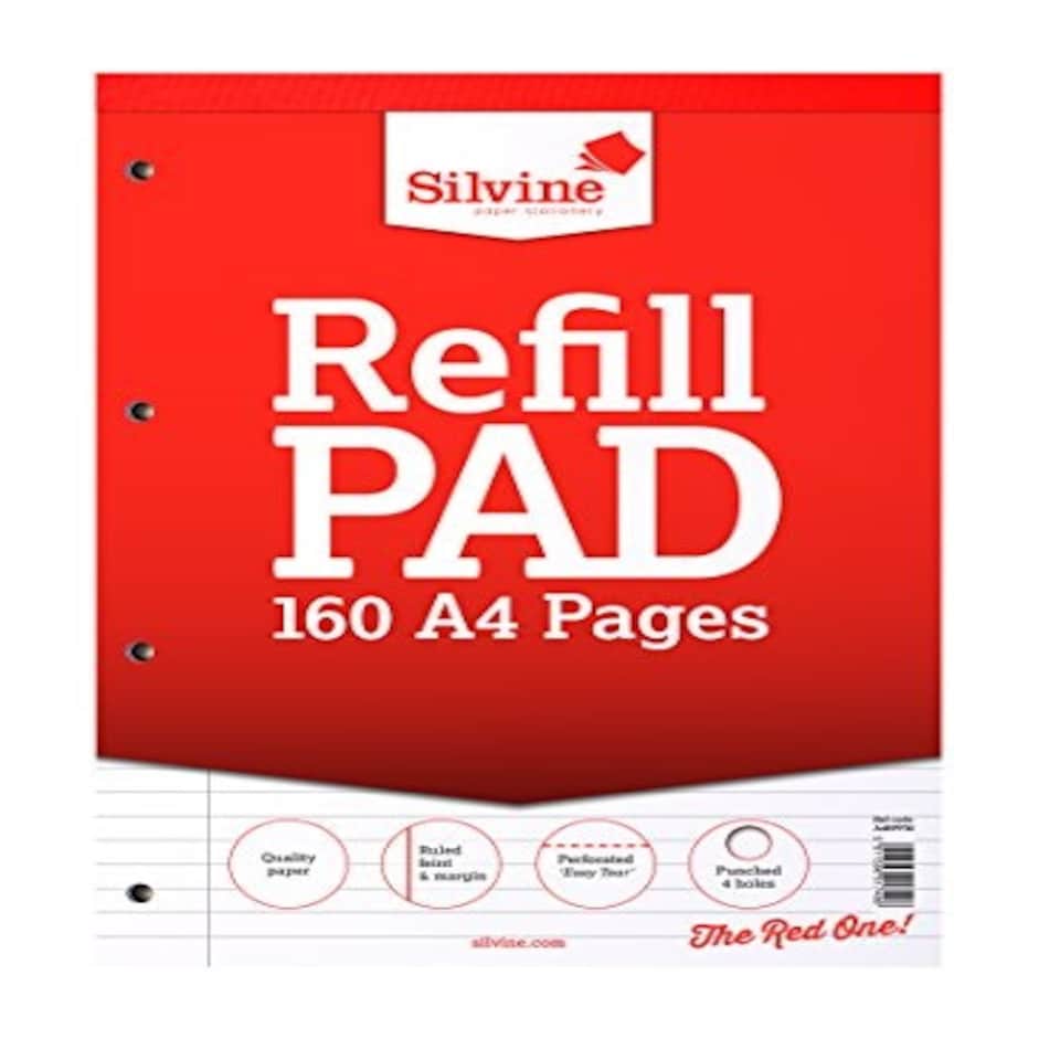 image 1 of 160 Page A4 Red Refill Pad (210x297mm)