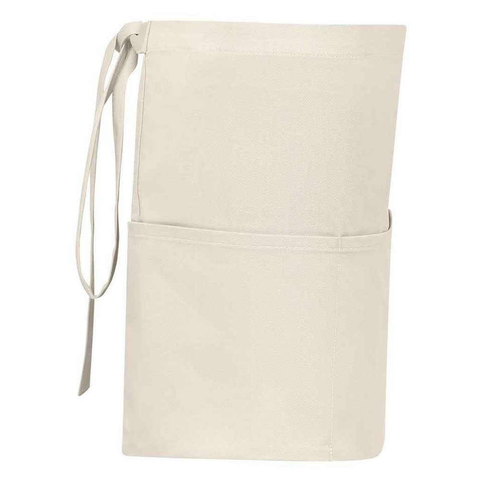 image 1 of Brand Lab Unisex Adult Organic Front Pocket Short Apron - Natural - One Size