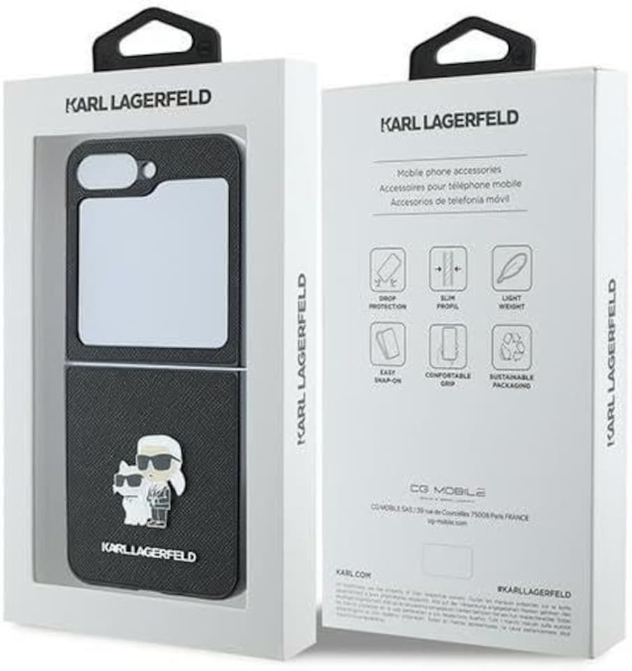 Karl Lagerfeld Saffiano Metal Pin Case for Samsung Galaxy Z Flip 6