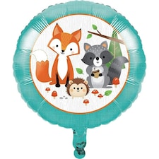 Creative Party Wild One Woodland Animals Foil Balloon - Blue/Multicoloured - One Size