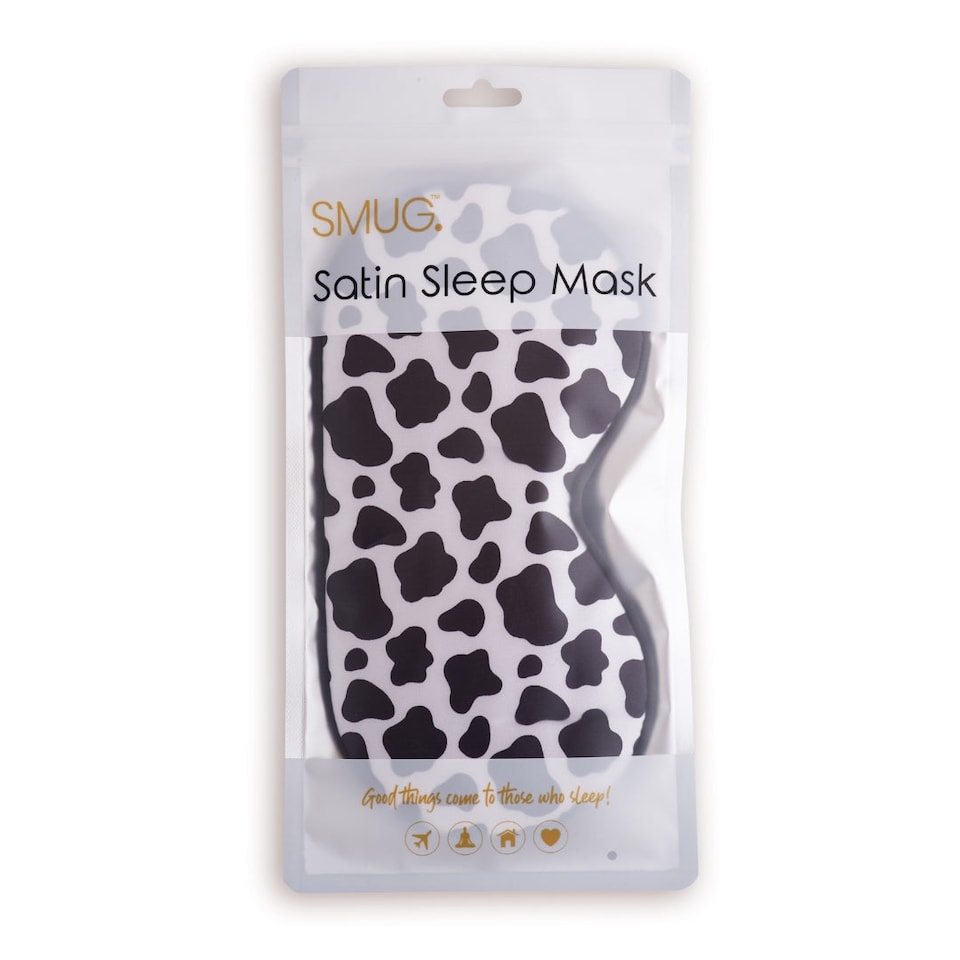 image 1 of SMUG Satin Sleep Mask - Cow Print