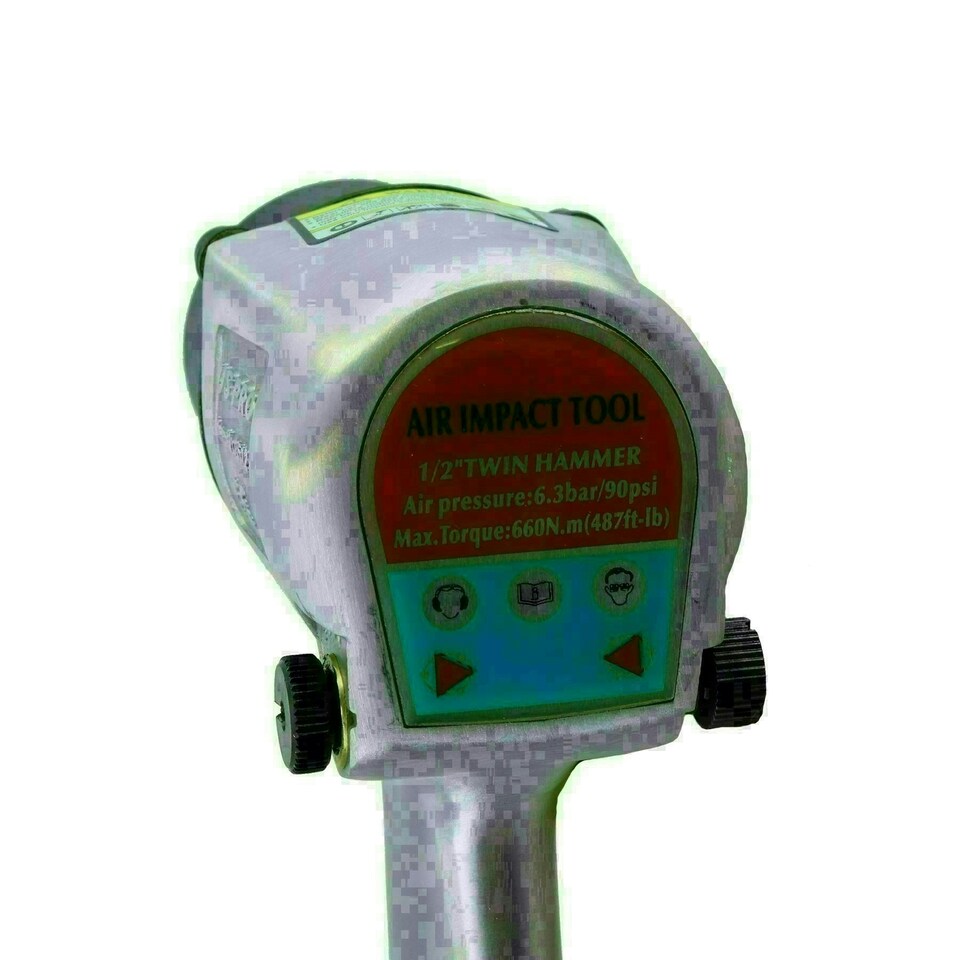 image 1 of 1/2" Drive Air Impact Wrench 406 ft/lbs + 13pc Deep Metric Impact Sockets 13 - 32mm