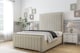 image 2 of Sloomy Pemberton Cream Plush Deep-Sided Bed Frame With 50" Upholstered Headboard 4' Small Double