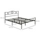 image 3 of HOMCOM King Metal Bed Frame w/ Headboard,31cm Under-bed Space