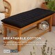 image 5 of Homescapes Garden Bench Cushion Luxury 3 Seater 100% Cotton Indoor Outdoor Seat Pad Black | 143 x 48 cm