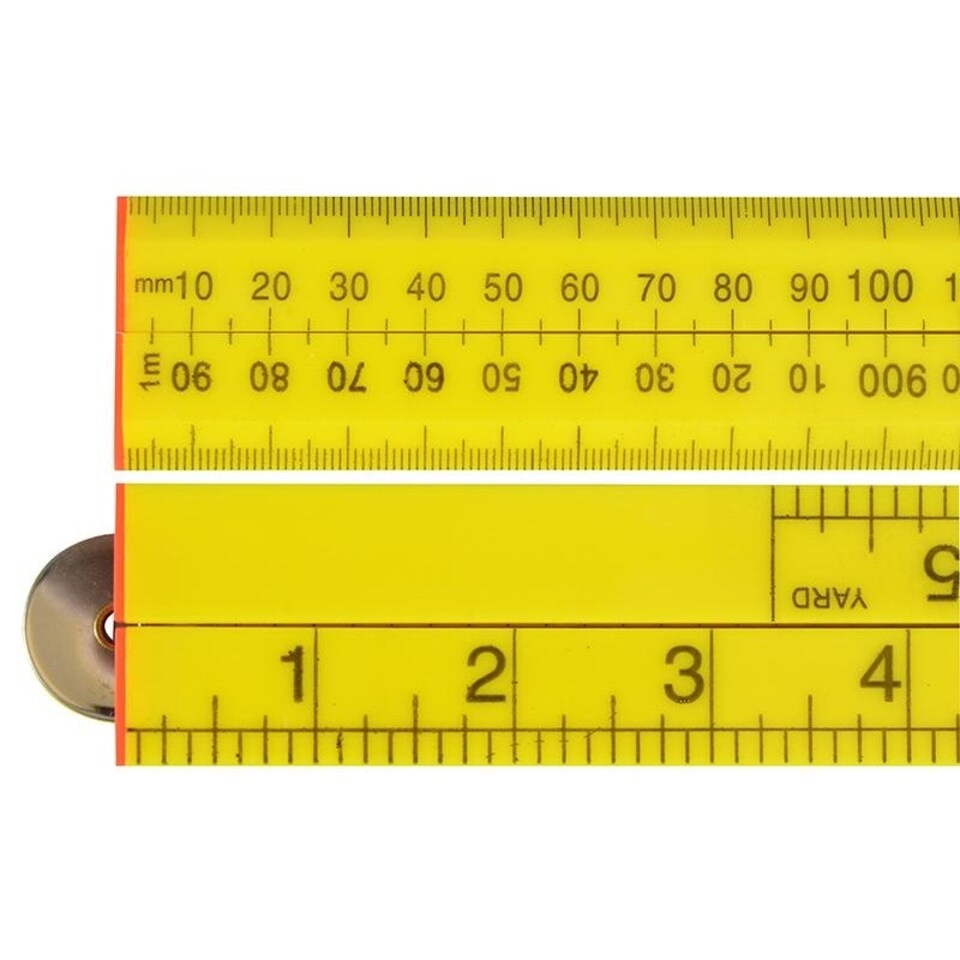Faithfull Folding Rule - Abs Plastic - Multi Colour - Yellow
