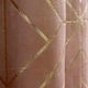 image 5 of OHS Metallic Geo Print Matte Velvet Blackout Eyelet Curtains, 46x54" - Blush Pink