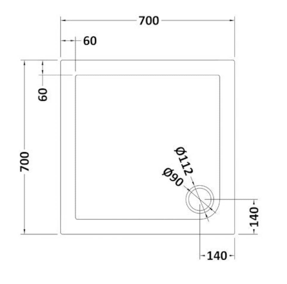 image 1 of Balterley Premium Square Shower Tray | Grey | Grey Slate | 1