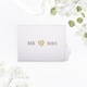 image 6 of Beautiful Ivory Suede Wedding Guest Book Holding 40 Sheets with Gold Hearts