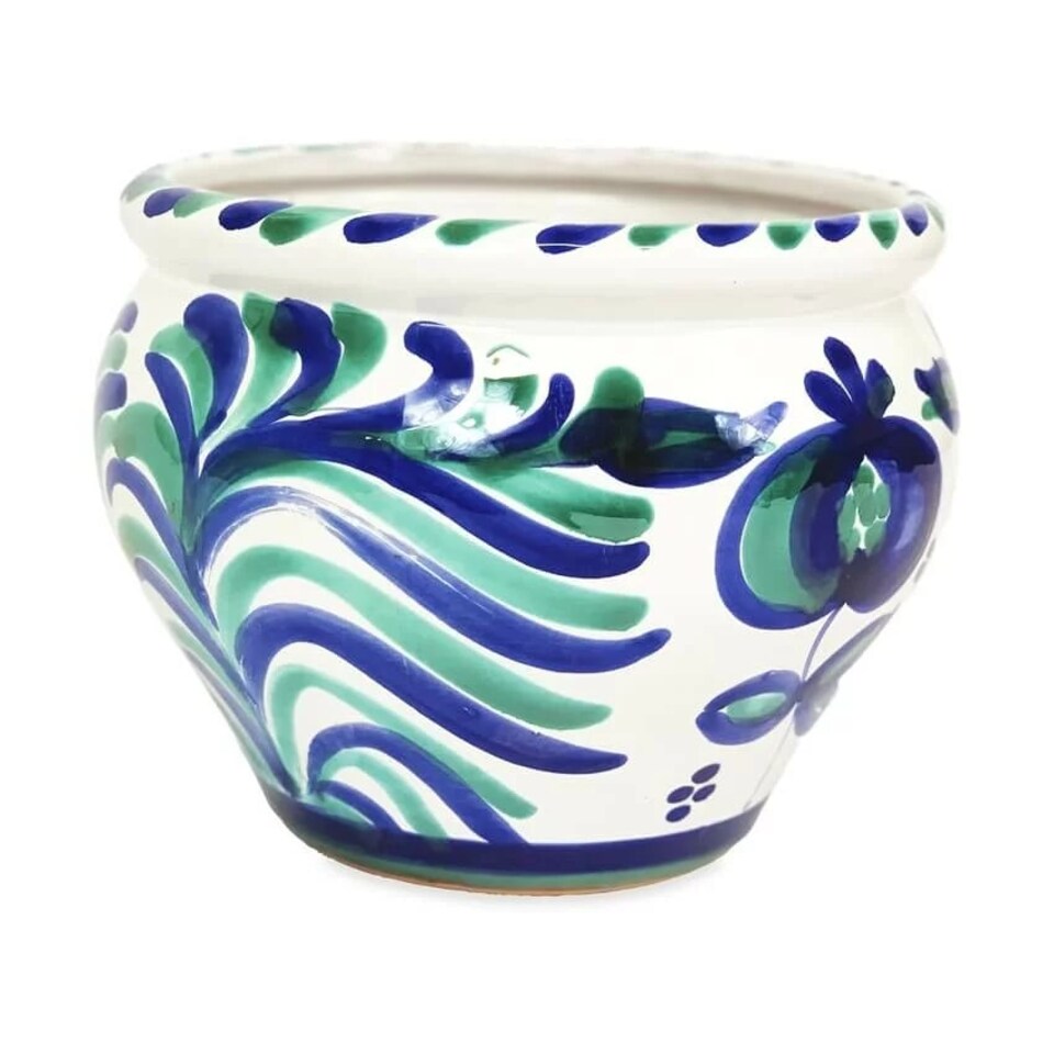 image 1 of Verano Spanish Ceramics Granada Bola Plant Pot - 25cm White White