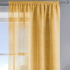 Velosso Alessandria Sparkle Slot Top Voile Panel - 137cm x 122cm Yellow | Ochre