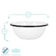 image 3 of Argon Tableware White Enamel Bowls - 16cm - Black - Pack of 6 Black