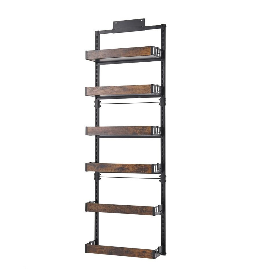 image 1 of Living and Home Steel and Wood Over-the-Door Kitchen Pantry Organiser