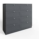 image 6 of FWStyle Artus Shaker 8 Drawer Chest Of Drawers Matt Grey