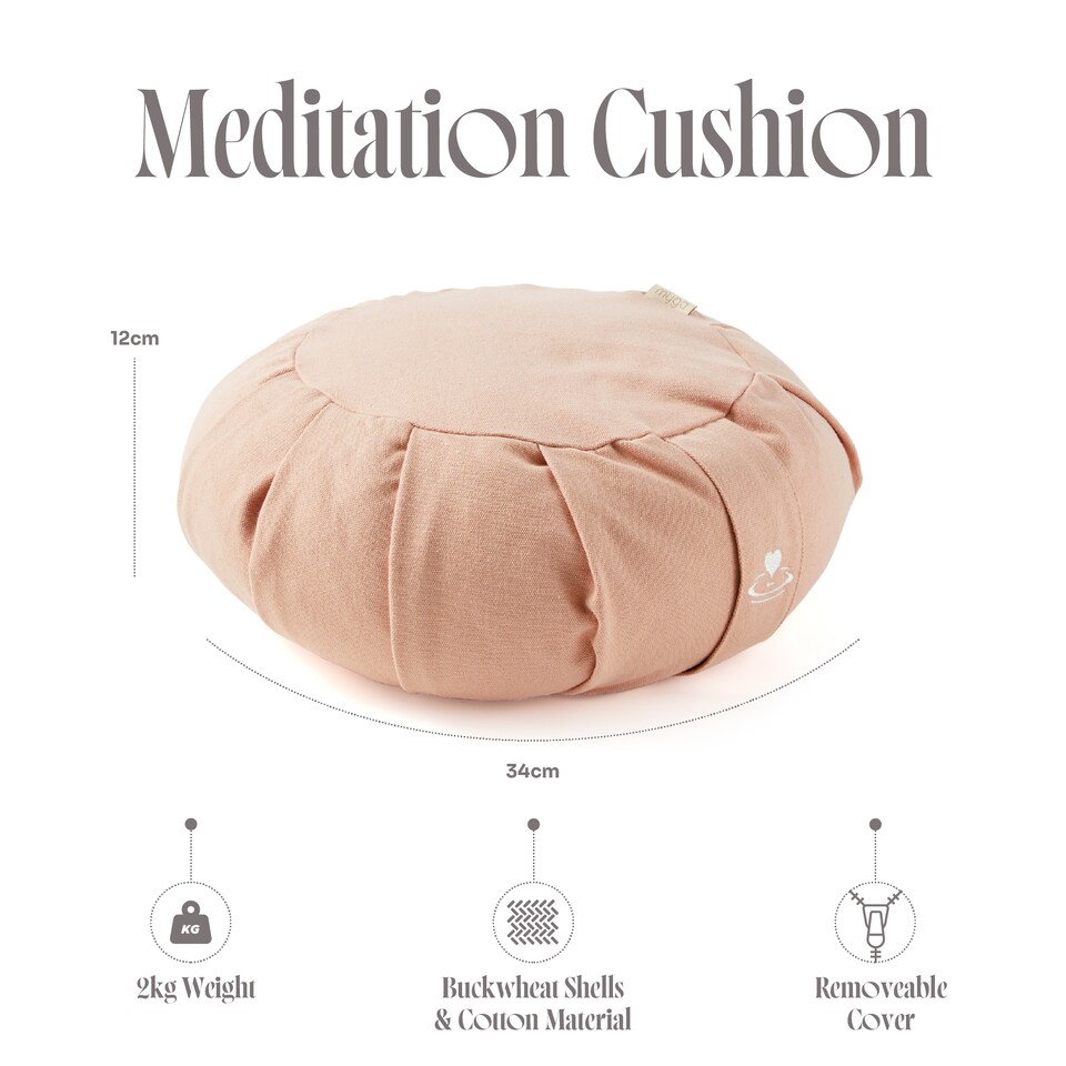 image 1 of Myga Zafu Yoga Meditation Cushion - Blush | Pink