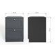 image 2 of FWStyle Artus Shaker 2 Drawer Bedside Table Nightstand Matt Grey