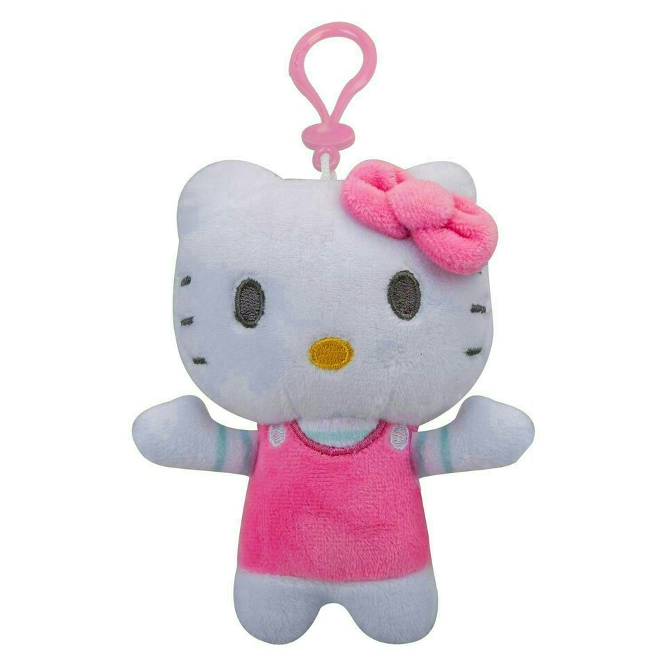 image 1 of Hello Kitty Soft Toy Plush Magenta Cute Character Huggable Cuddly 12cm Pink