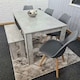 image 5 of Dining Table Set with 4 Chairs Dining Room and Kitchen table set of 4, and Bench Grey