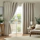image 1 of Chenille Blackout Ring Top Eyelet Curtains - 117cm x 183cm - Cream