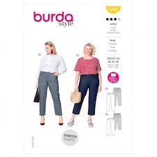Burda 6103 Paper Sewing Pattern – Women’s Trousers, Sizes 44–54, Intermediate