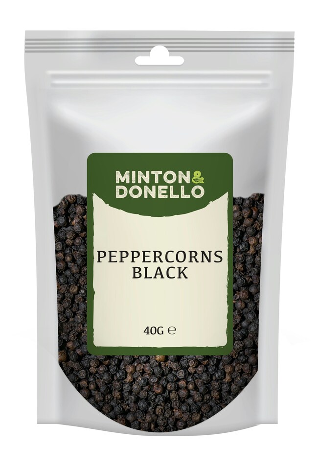 image 1 of Minton & Donello Black Peppercorns 10 x 40g