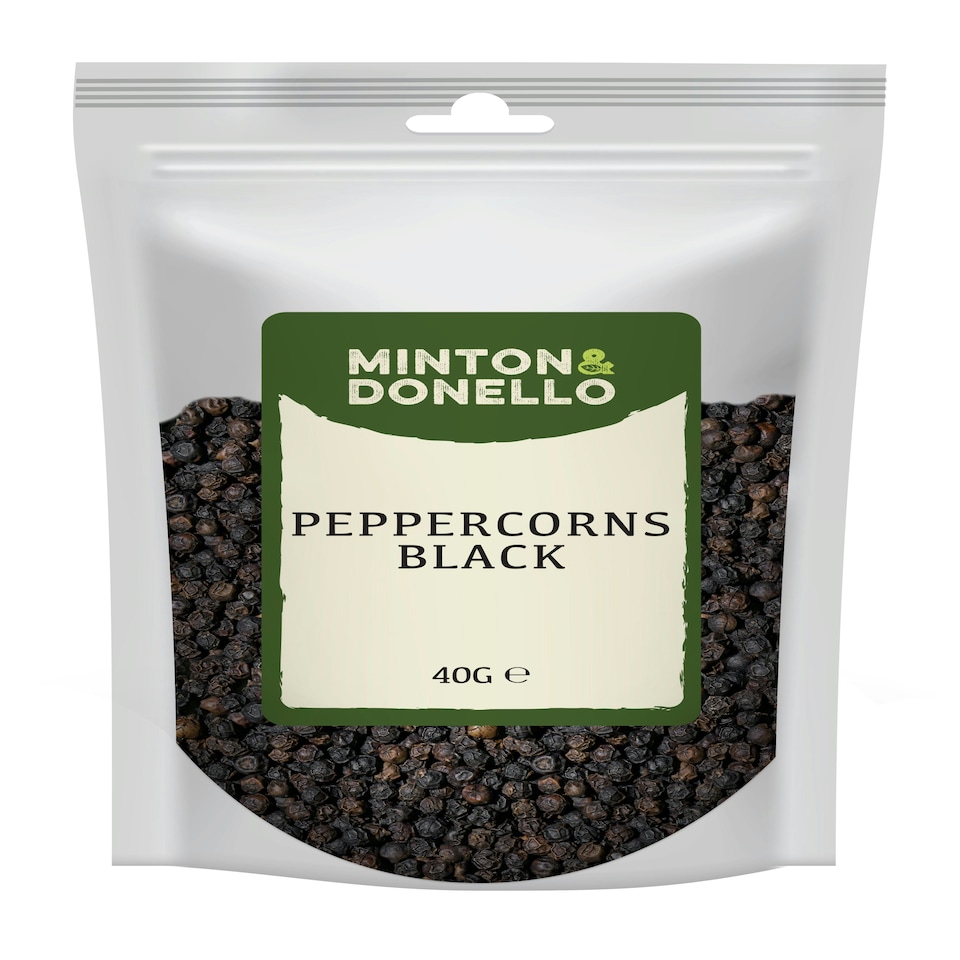 image 1 of Minton & Donello Black Peppercorns 10 x 40g