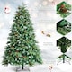 image 6 of COSTWAY 7FT Pre-lit Artificial Christmas Tree w/ 450 LED Lights Green