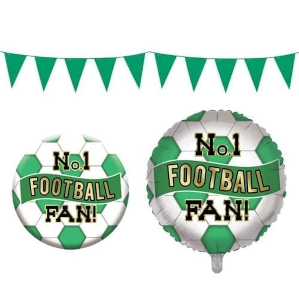Green & White Football Party Accessories Pack