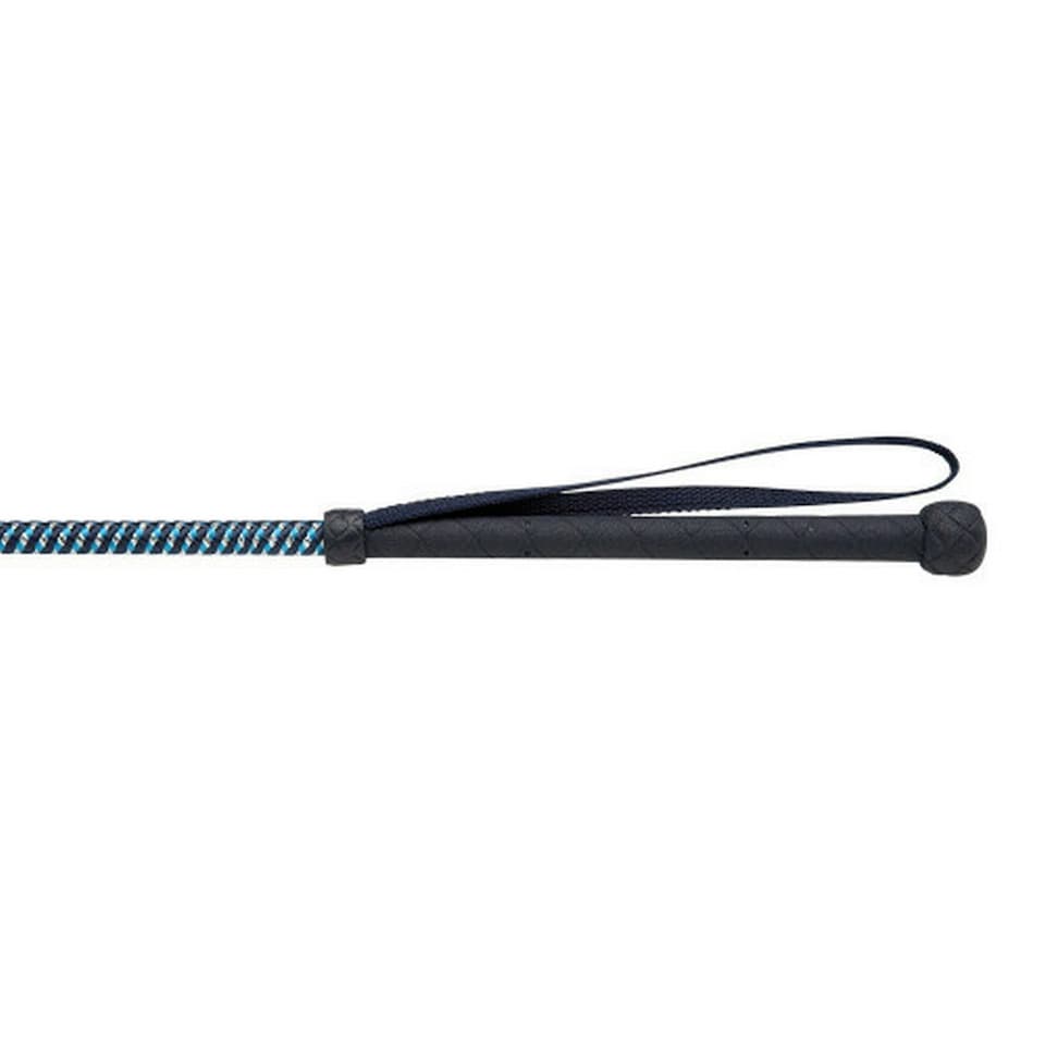 image 1 of HySCHOOL Metallic Riding Whip - Navy/Light Blue - 26in