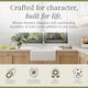 image 2 of 595mm - Single Bowl Fireclay Butler Kitchen Sink - Ledge , Overflow & Waste