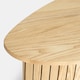 image 5 of OHS Ribbed Round Oval Home Living Room Modern Decor Coffee Side End Table Brown | Light Wood