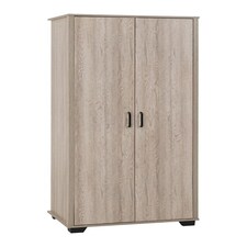 Oliver 2 Door Wardrobe - L52 x W80 x H190 cm - Light Oak Effect Brown