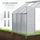 image 6 of Outsunny 6 x 4ft Lean to Polycarbonate Greenhouse for Outdoor w Door