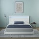 image 2 of Neptune LED Lights Headboard Gaming Style White Faux Leather Bed Frame (Double) | White | White | Double