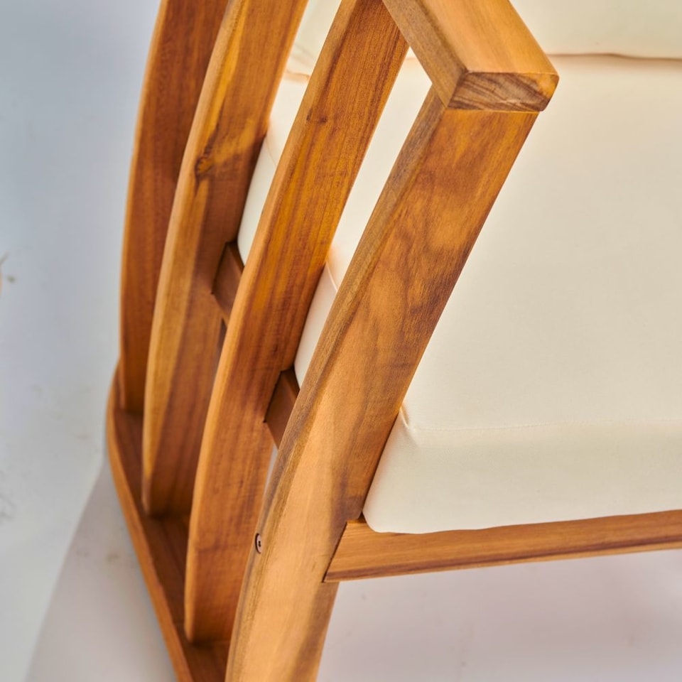 image 1 of Greenhurst Abberley 2-Seater Garden Conversation Set – Acacia Wood with Cushions and Coffee Table