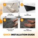 image 7 of NOVECRAFTO Self Adhesive Vinyl Floor Tiles - 12x12 in (30.5x30.5cm) - Waterproof 1.5mm Thick Peel & Stick Flooring - Luxe Marble Effect for Kitchen | Black | 4.65 sqm