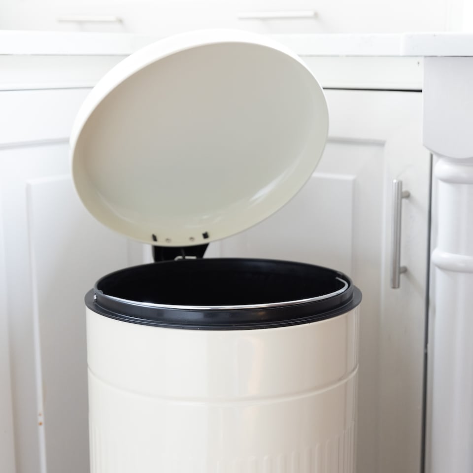 image 1 of Living Nostalgia Antique Cream 30 Litre Pedal Bin