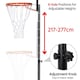 image 6 of Yaheetech 2.17-2.77M Adjustable Height Basketball Hoop System Black