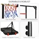 image 8 of SPORTNOW Adjustable Basketball Hoop and Stand w/ Wheels, 1.8-2.1m, Red
