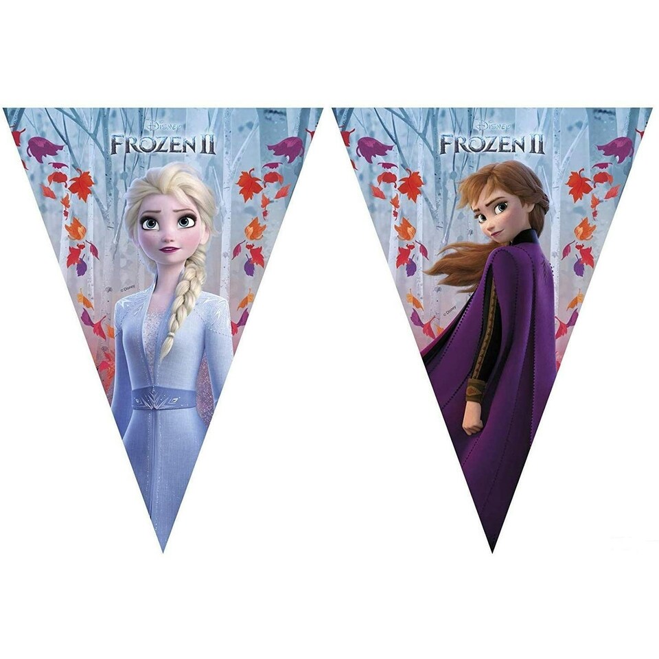 Frozen 2 Triangle Flags Banner - Blue - One Size