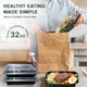 image 3 of 32oz Black Meal Prep Containers With Lid Plastic Microwave Safe Food Storage Box 10pc